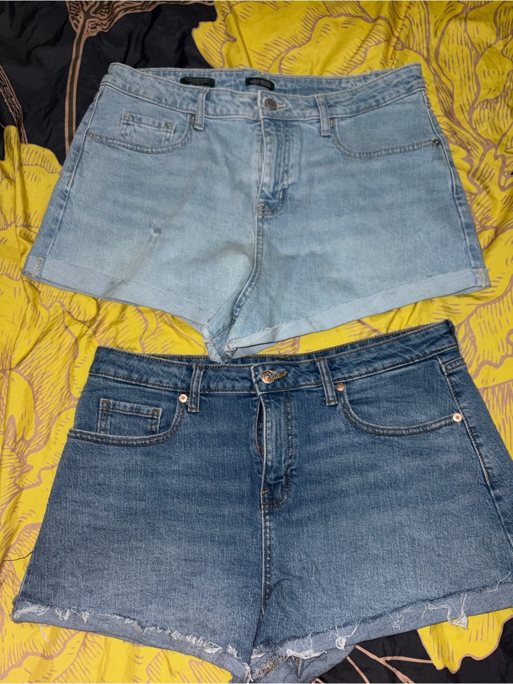wild fable Denim Shorts - Light Blue & Dark Blue